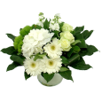 Sympathy Bouquet - Modern grouped white bouquet