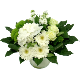Modern boeket bloemen van witte bloemen