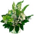 Sympathy Bouquet - Modern white bouquet done in heights